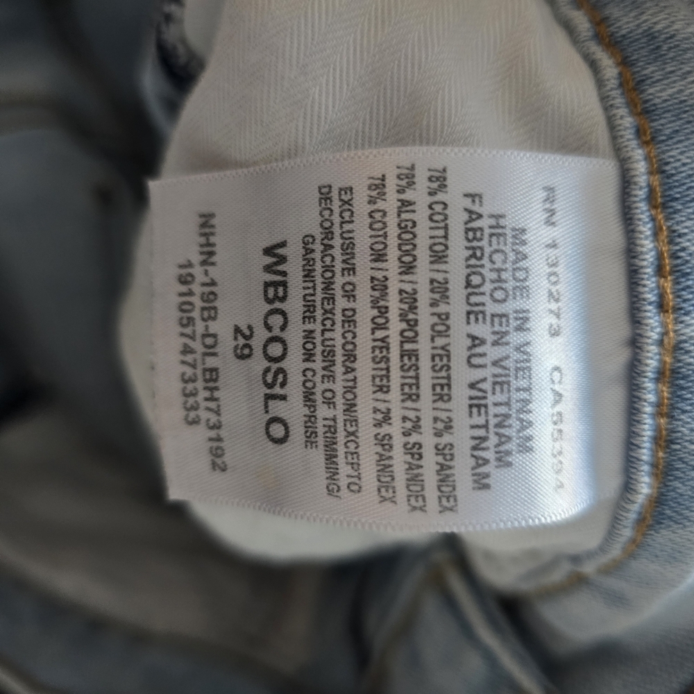 Wrangler Re-Worked Patchwork Lightwash Denim Shor… - image 4